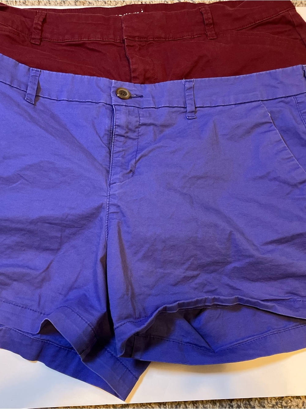 Old Navy Purple and Burgundy Women’s Shorts Bermudas size 12